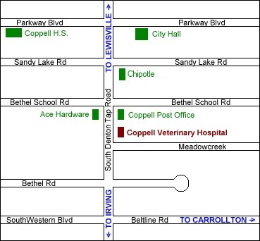 Coppell Veterinary Hospital - 504 S. Denton Tap Road Coppell, Texas 75019